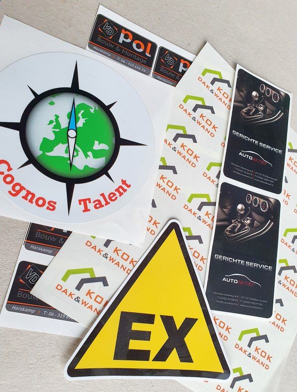 Mix van verschillende soorten stickers - Veldhuizen Grafisch Effect - Barneveld